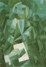Haga click para ver la imagen ampliada 1923_28_cubist composition - portrait of a seated person holding a letter 1923.jpg